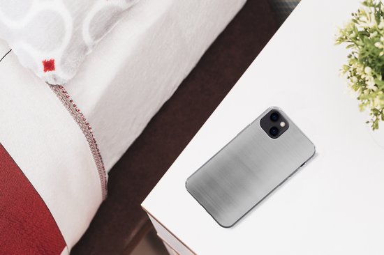 Coque iPhone 13 mini - Impression métallique - Argent - Ligne - Grijs - Structure - Siliconen Phone Case