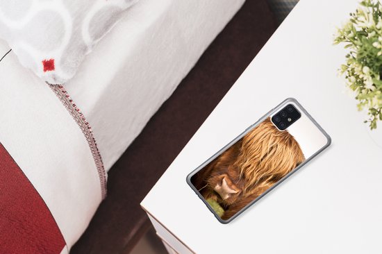 Coque Samsung Galaxy A52 5G - Highlanders écossais - Marron - Herbe - Siliconen