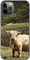 Coque iPhone 12 Pro - Scottish Highlander - Pad - Forêt - Siliconen