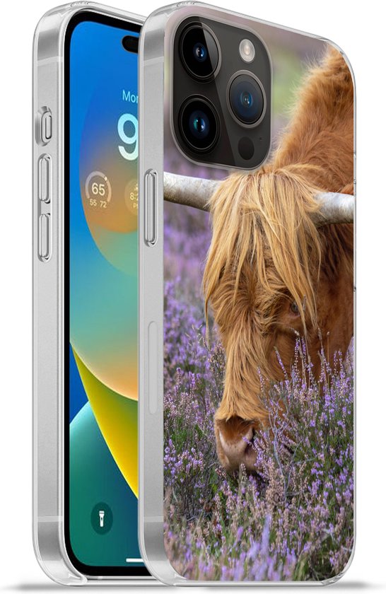 Geschikt voor iPhone 17 Pro Max Telefoonhoesje met Telefoonkoord en Stootrand – Koordhoesje TPU Backcover Case Shockproof met Lanyard – Transparant