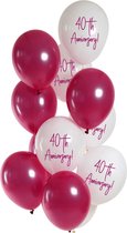 Folat - Ballonnen Ruby Anniversary (12 stuks - 33 cm)