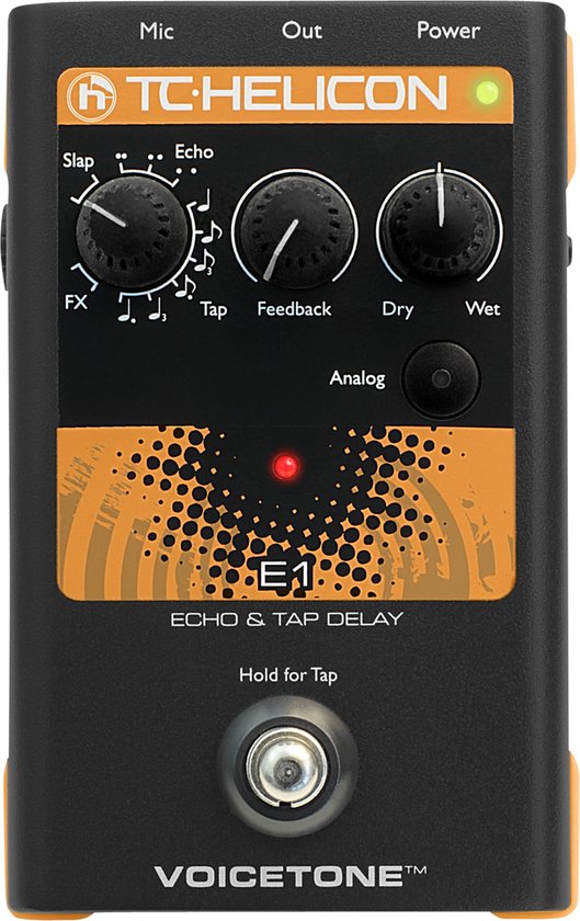 TC-Helicon VoiceTone E1 Echo & Tap Delay Effecct | bol