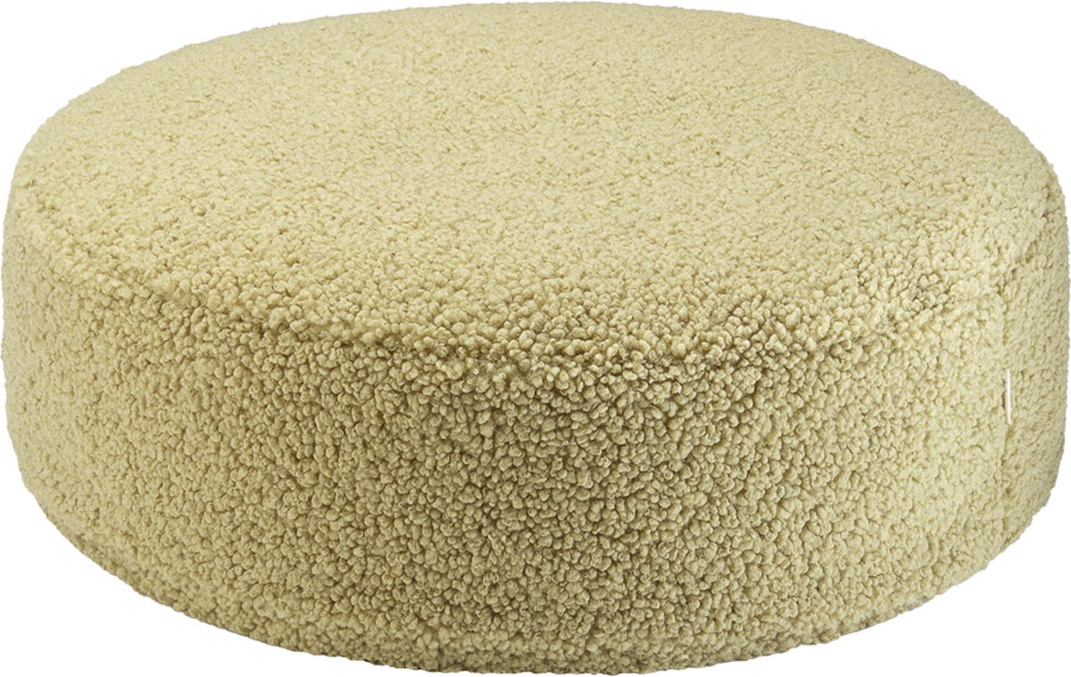 Wigiwama Teddy Ottoman / Poef - Ø65x20cm - Matcha