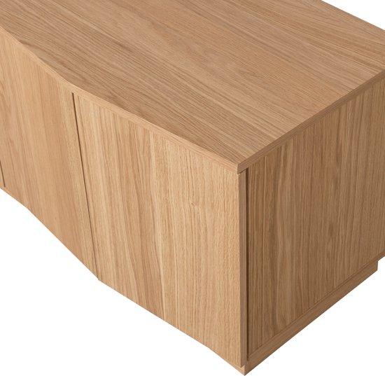 WOOOD Zuma tv-meubel - Push-To-Open - Eiken - Transparant - 52x133x45