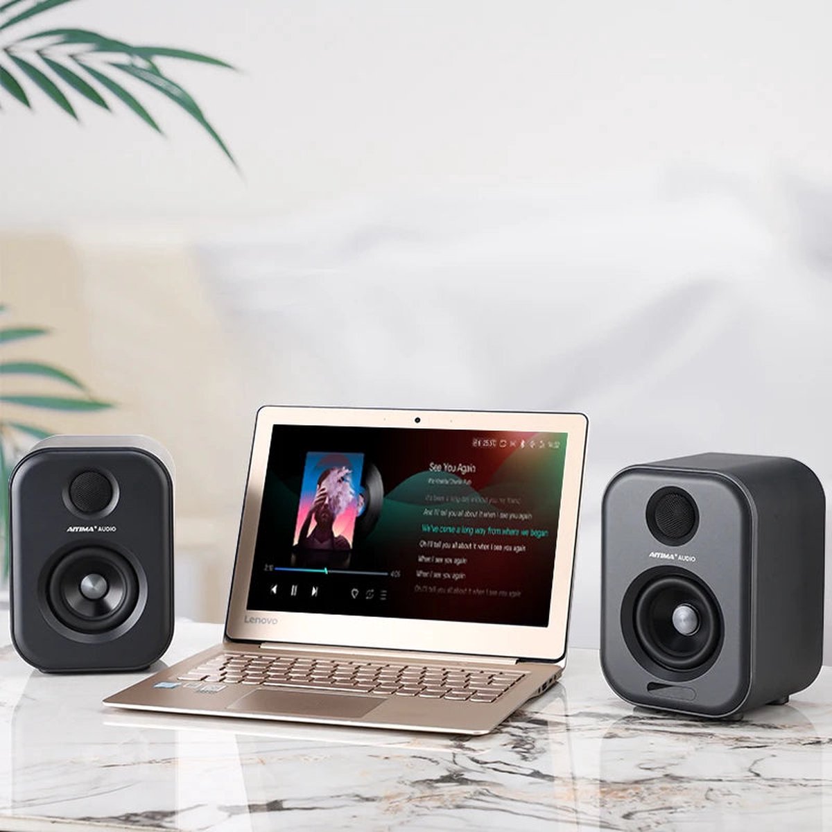 AIYIMA S400 - Bocinas activas de estantería de 80 W 2.0 canales para audio doméstico con salida de subwoofer | Chip de amplificador TPA3118 | Entrada Bluetooth/Óptica/RCA/USB para TV | Tono de AIYIMA S400 - Bocinas activas de estantería de 80 W 2.0 canales para audio doméstico con salida de subwoofer | Chip de amplificador TPA3118 | Entrada Bluetooth/Óptica/RCA/USB para TV | Tono de