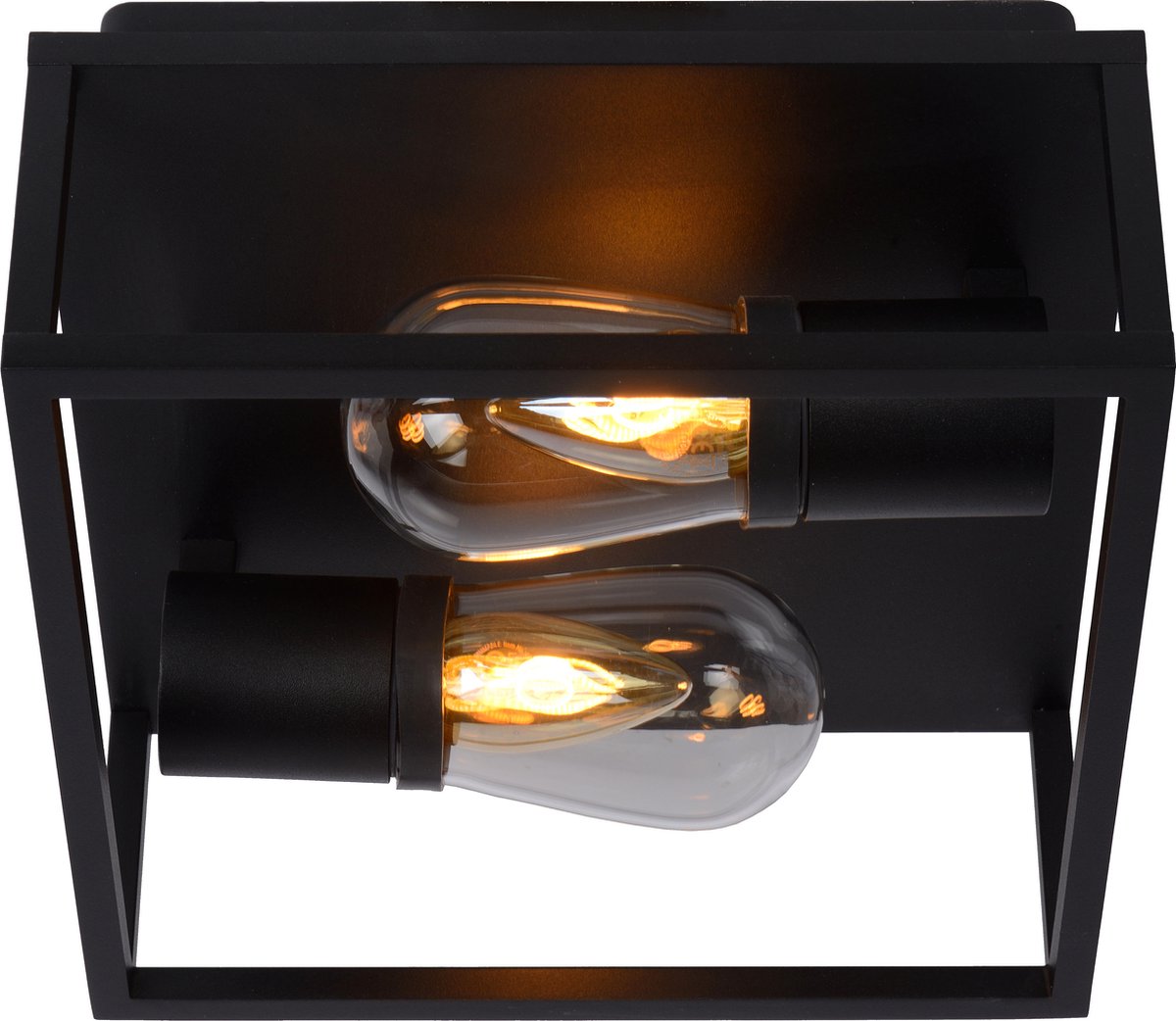 Lucide badkamer plafonnire Carlyn IP44 zwart