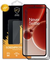 3-Pack MobyDefend Screenprotectors - Geschikt voor OnePlus Nord 3 - Screensavers Met Zwarte Randen - Gehard Glas