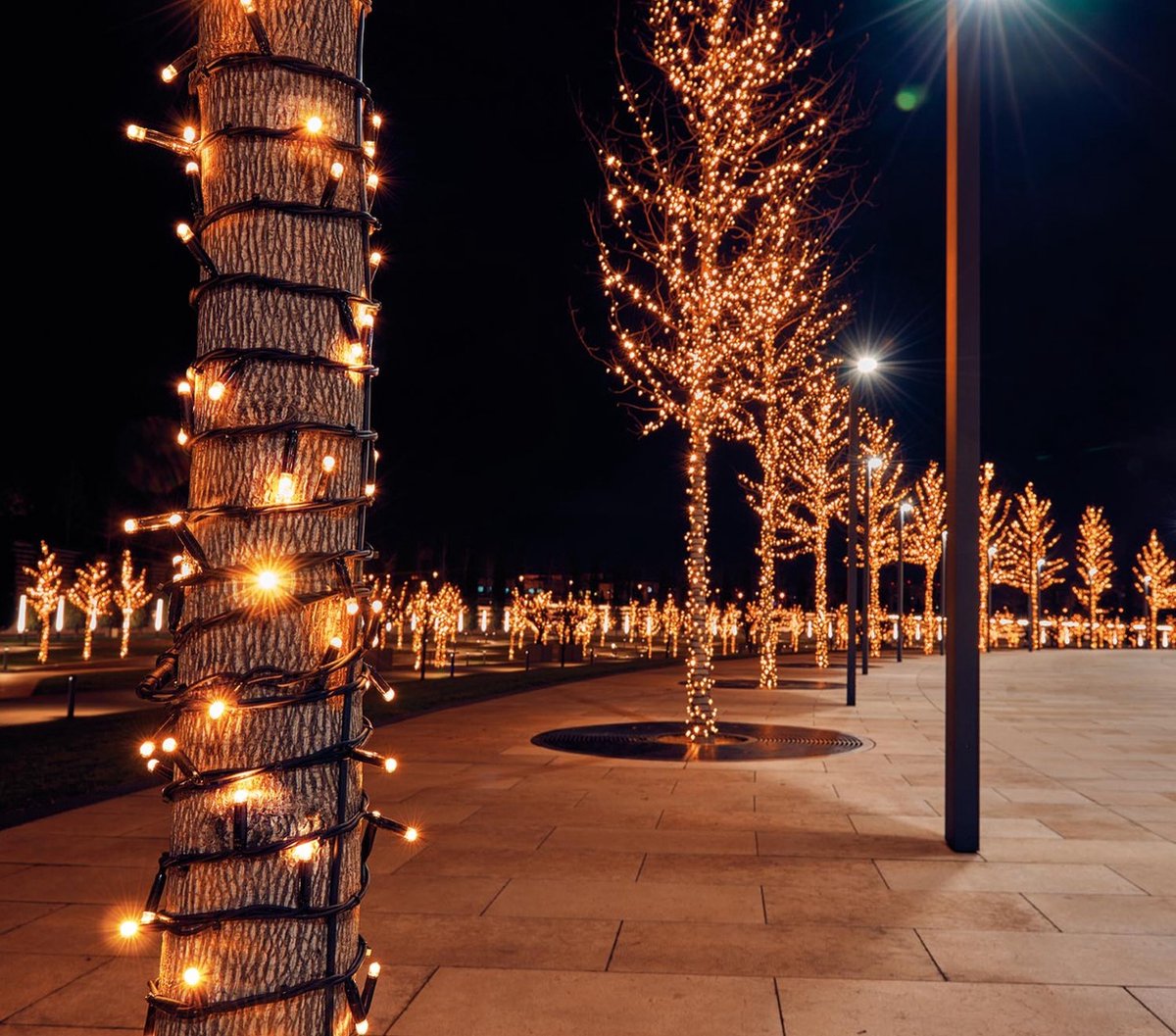100 flitsende warme LED kerstlampjes, 10m, Anna's Collection.