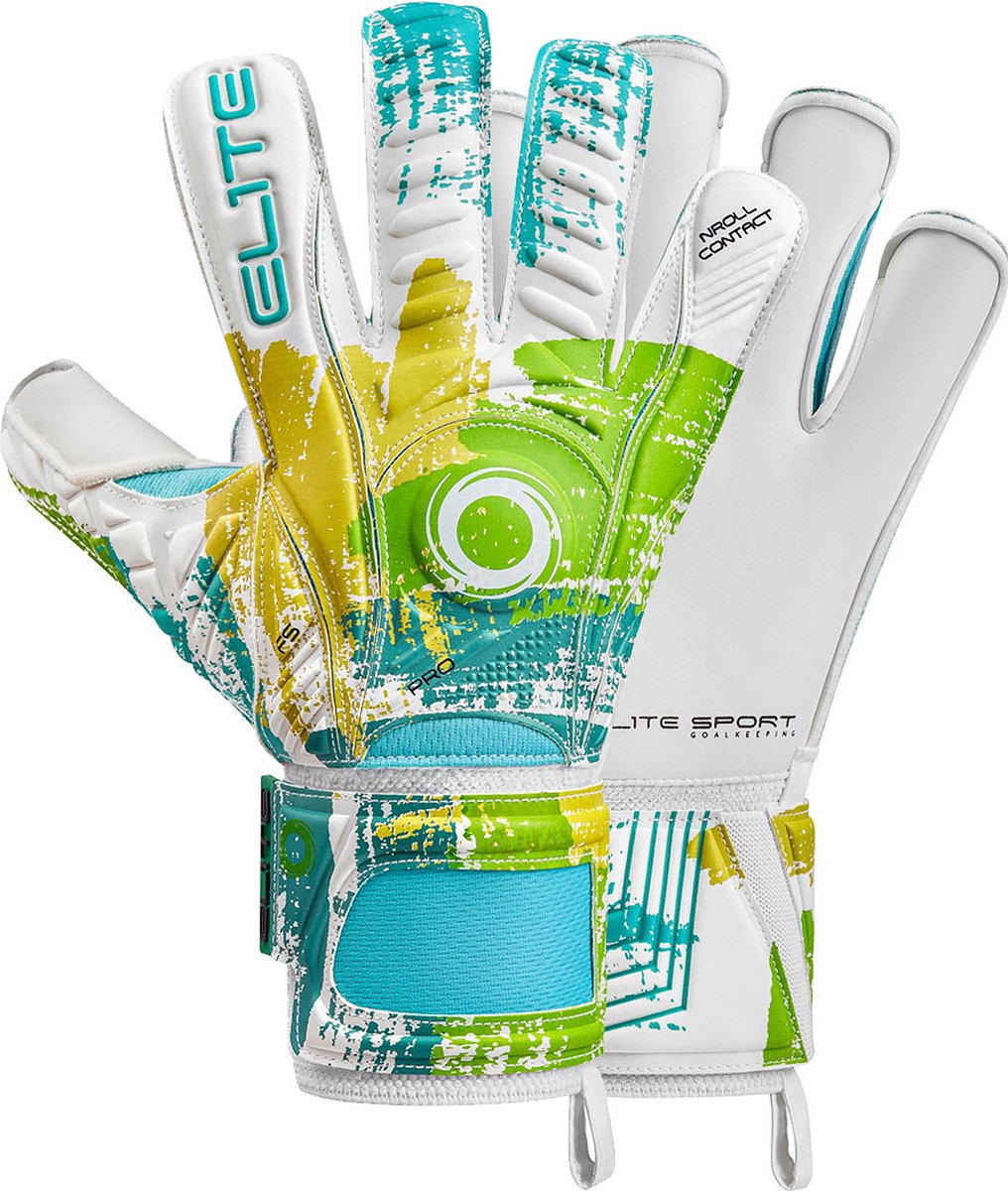 Elite Sport Natura Keepershandschoenen - Wit / Multicolor | Maat: 8