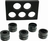 ToolLine® - Persbekken TH - 5-delige TH-Set, TH16-TH20-TH25-TH26-TH32 - Inclusief Foam inlay - Geschikt voor het persen van alupex - meerlagenbuizen leidingen