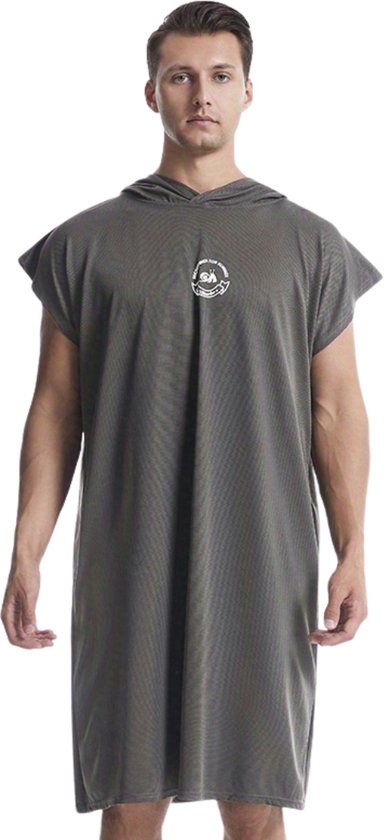 Bovista Surf Poncho pour Adultes - Serviette à langer douce - Femme et homme - Grijs