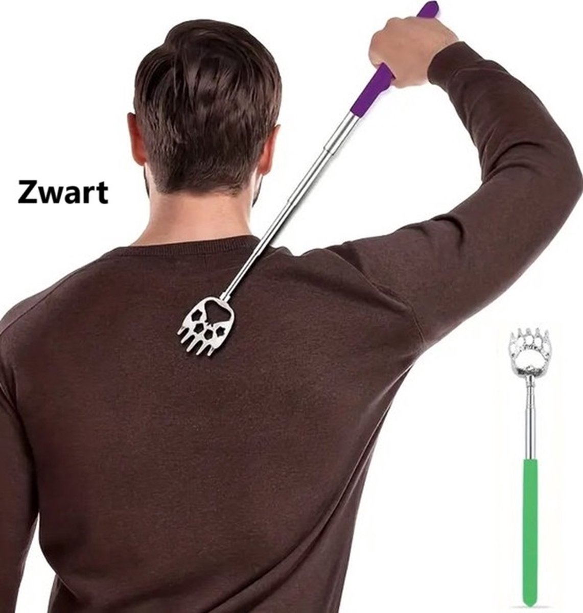 Goedkoopste Uitschuifbare Rugkrabber Berenklauw I Verstelbare Ruggenkrabber I Massage Krabber I Telescopische Rugkrabber I Anti Jeuk I Tot 53 CM I RVS I Zwart