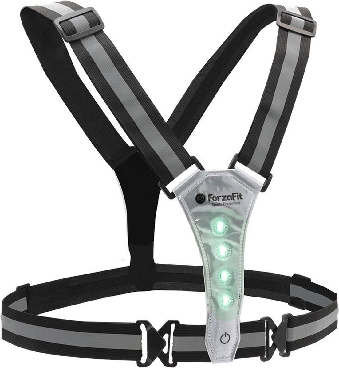 ForzaFit Hardloopvest met Verlichting - Reflecterend - Zwart - Ledverlichting - Hardloop Verlichting