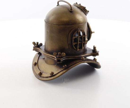 Casque Miniature En Étain - Hauteur 8 Cm - Occasion - Objet De Décoration Ou Collection