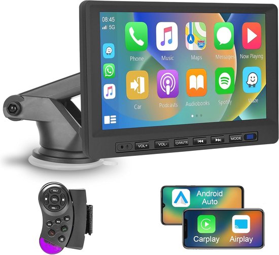 Draadloze Carplay Autoradio met 7 Inch