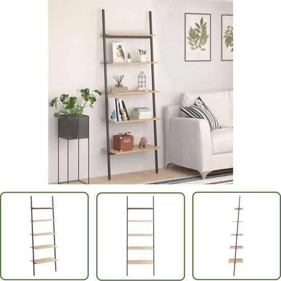 Wandrek ladder 41,5x30x176 cm cederhout kopen