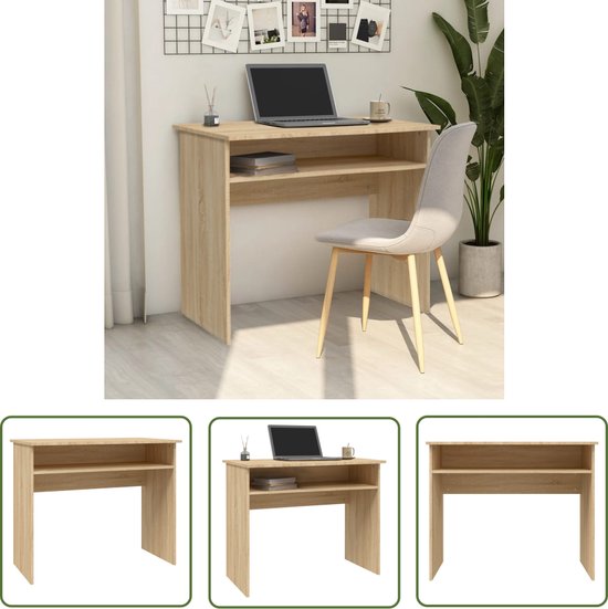vidaXL - Bureau - Bruin - Hout | Leen Bakker vidaXL - Bureau - Bruin - Hout | Leen Bakker