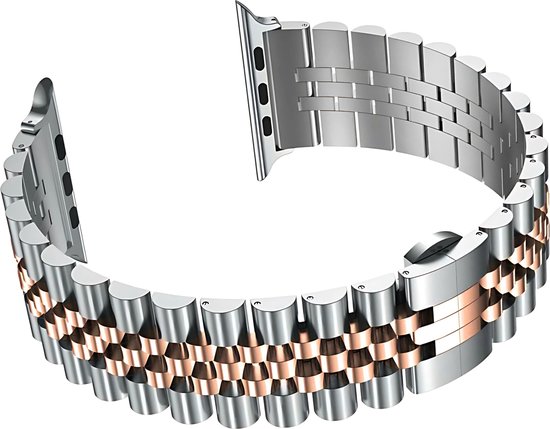 Innerlight® Metal+ - Argent/Or Goud - 38 mm / 40 mm / 41 mm - Bracelet Apple compatible avec Apple Watch - Compatible avec les séries 1/2/3/4/5/6/7/8/9/10/SE