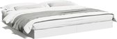 vidaXL - Bedframe - zonder - matras - 180x200 - cm - spaanplaat - wit