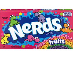 Nerds Fruits met natuurlijke smaak en Kleurstoffen! EU versie 12x141,7g