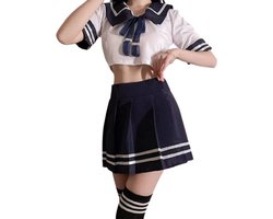 Sexy Schoolmeisje Outfit plus size – Student - 2XL tot en met 4XL - School - Rollenspel - Lingerie