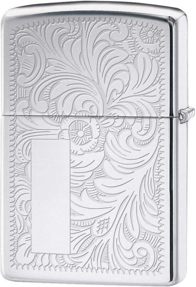 Venetiaanse Chrome Aansteker Messing Zilver 55 cm - Luxe Design - Groot Formaat