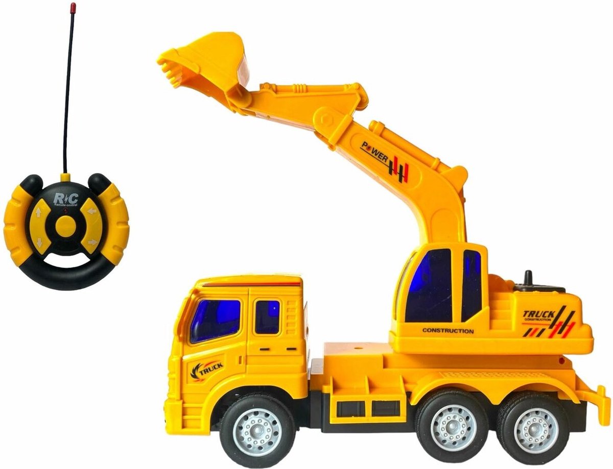 Engineering Truck - RC Graafmachine Speelgoed 25CM - afstand bestuurbaar voertuig - afstandsbediening - 1:16 - oplaadbaar