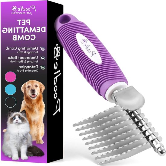 Ontwarrmes voor katten, Open Knot Comb 5 stuks, Ontwarrmes voor honden, knopenkam voor huisdieren, huisdieren ontwarren mes met stalen lemmet, vachtverzorging knopmes, perfect voor het verwijderen van