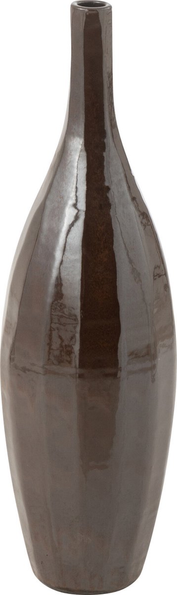 J-Line vaas Fles Blinkend - terra - bruin - small - 70 cm hoog