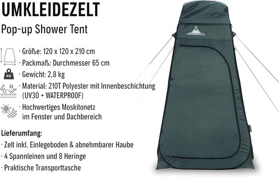 IBVIVIC Pop-up Douchetent & Omkleedtent - Campingtent Met Draagtas Voor Strand & Outdoor