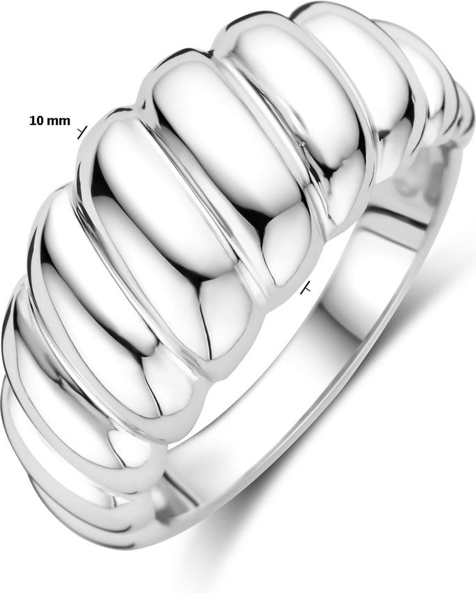 Gerhodineerd Zilver Ring Gedraaid 1339338