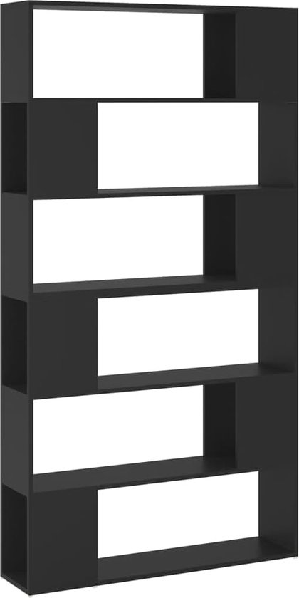 vidaXL Boekenkast/kamerscherm 100x24x155 cm spaanplaat zwart, boekenschap, boekenplank, boekenrek, boekenschappen, boekenplanken, boekenrekken vidaXL Boekenkast/kamerscherm 100x24x155 cm spaanplaat zwart, boekenschap, boekenplank, boekenrek, boekenschappen, boekenplanken, boekenrekken