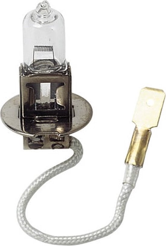 H3 halogeenlamp, 24V 70W, met metalen voet en gevlochten kabel met aansluiting