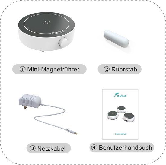 Magnetische Roerstaafjes en Mini Roerplaat voor Laboratorium - 3000 ml Mixer en Magneetroerder — afbeelding 5