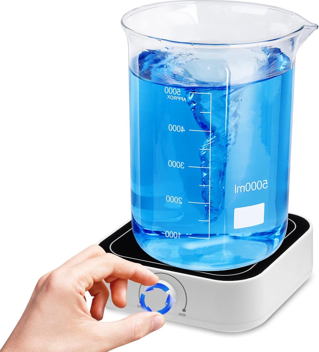 Magnetische Roerder 500-3000rpm 5L Laboratorium Mixer met 1 roervis 145mm - Roerder voor Chemische en Biologische Laboratorium Experimenten