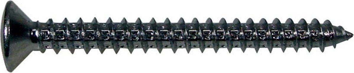 Boston TS-03-B Ovale Verzonken Schroeven 4x45mm - 12 Stuks, Zwart