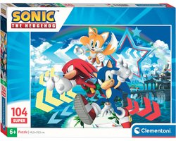 foto van Clementoni – Sonic Puzzel - Voor Kinderen vanaf 6 jaar – Legpuzzel - 104 Stukjes – Kinderpuzzels