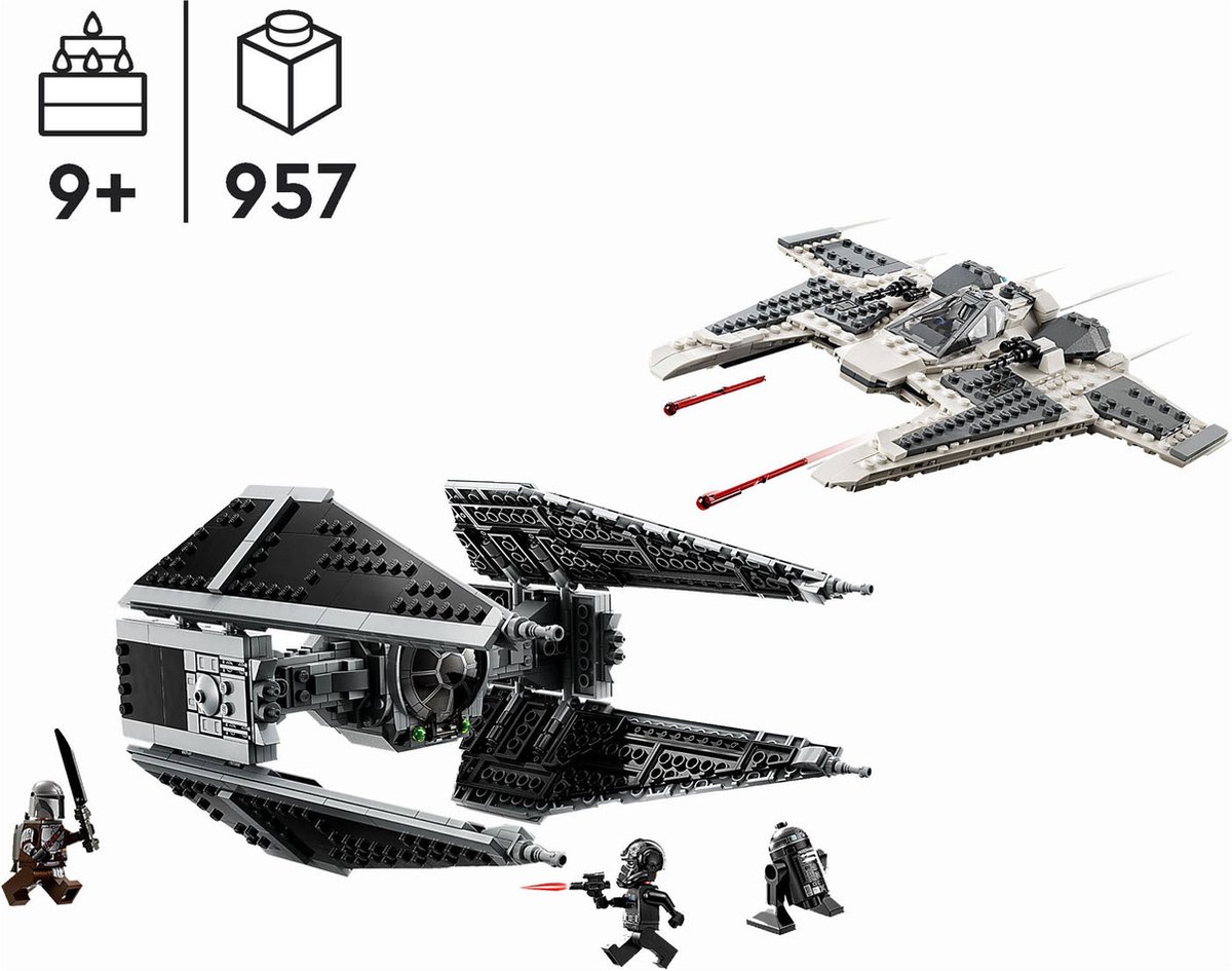 LEGO Star Wars Mandalorian Fang Fighter vs. TIE Interceptor Set - 75348 — afbeelding 12