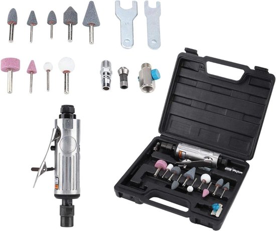 Angle Grinder Set - 16-delig Pneumatisch Schuurgereedschap voor Polijsten 1/4 "1/8"