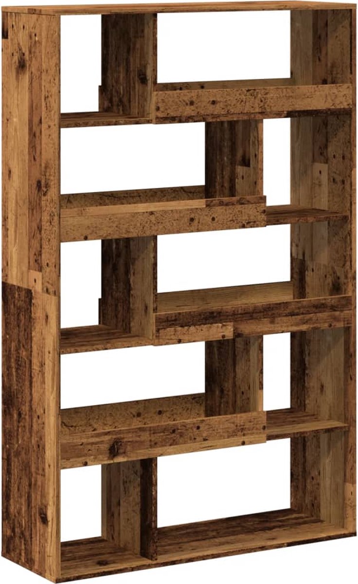 vidaXL Boekenkast - 100x33x156,5 - cm - bewerkt - hout - oud - houtkleurig Oud hout