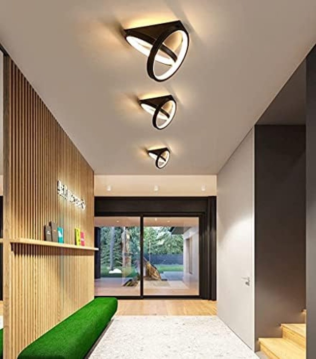 LED plafondlamp met bewegingsdetector moderne hal lamp met sensor 30W sensorlamp witte ring design plafondverlichting voor trappen woonkamer balkon keuken garage veranda kantoor lampen (6000K