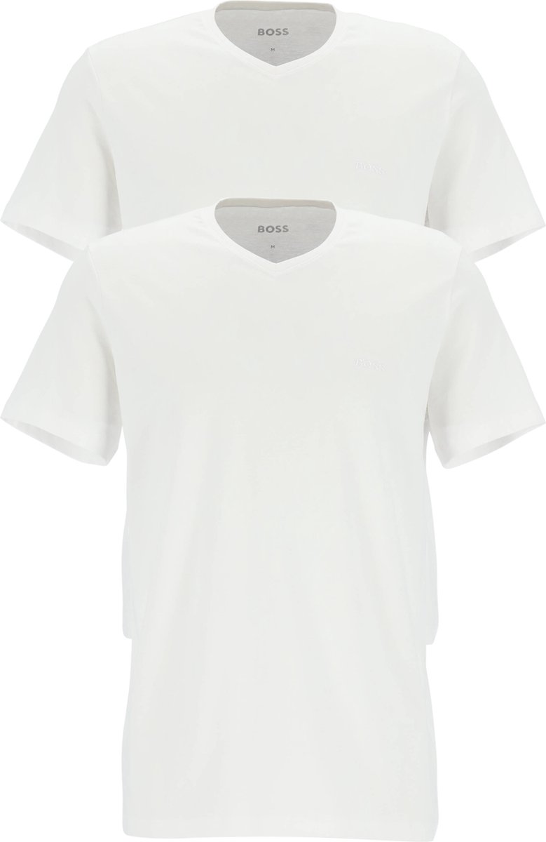 HUGO BOSS Comfort T-shirts relaxed fit (2-pack) - heren T-shirts V-hals - wit