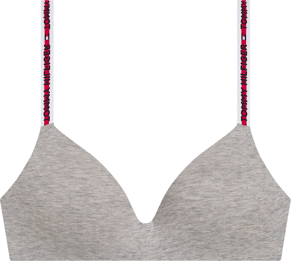 Tommy Hilfiger dames Nature Tech triangel BH - katoen met modal gevoerd - grijs melange