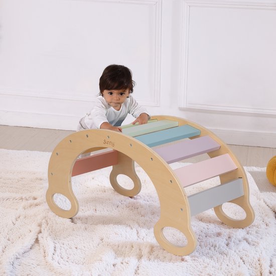 Sunny Marlie Rocker Pastel - Klimboog - Montessori Speelgoed - Multiplex - 3 tot 6 jaar van Sunny. — afbeelding 4
