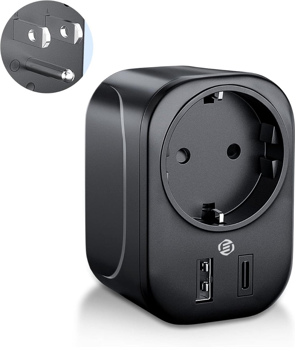 Equivera Internationale Stekker Adapter - Reisstekker - Universele Wereldstekker - Stekker Adapter - Internationale Reisstekker - Ideaal voor op reis!