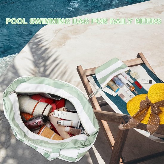 Sac Cabas Femme Heartsking XXL Grand Sac De Plage Femme, Grand Cabas Sac De Voyage Zippu00e9, 45 Litres-Cabas Plage Pliable Impermu00e9able Femme Avec 7 Poches De Rangement Pour Plage Piscine Camping Sac