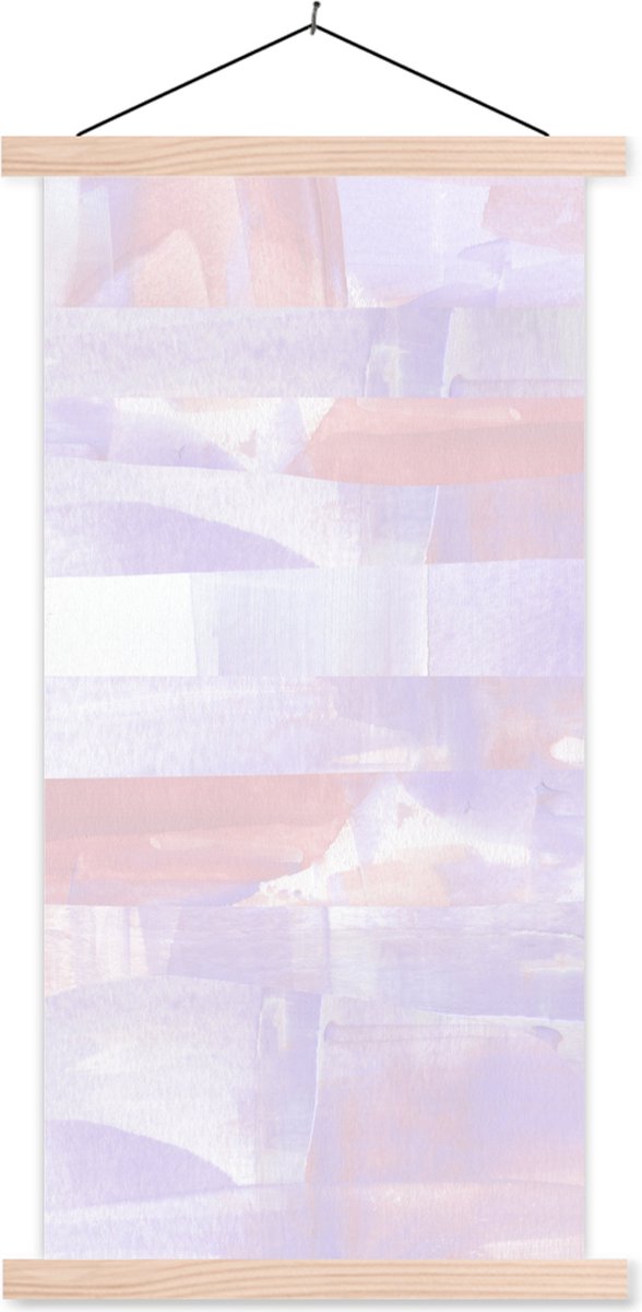 Posterhanger incl. Poster 40x80 cm - Schoolplaat - Pastel - Verf - Design - Textielposter 