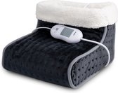 alpina Voetenwarmer Elektrisch - Voetverwarmer Voetverzorging - Elektrische Verwarming - Wasbare Voetenwarmer Pantoffel - 3 Warmtestanden - Donkergrijs