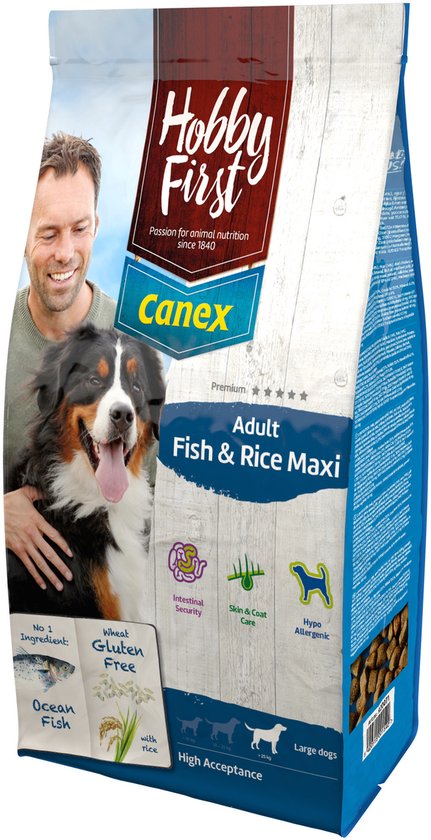 Hobby First Canex Adult Vis - Rijst Maxi 12 kg