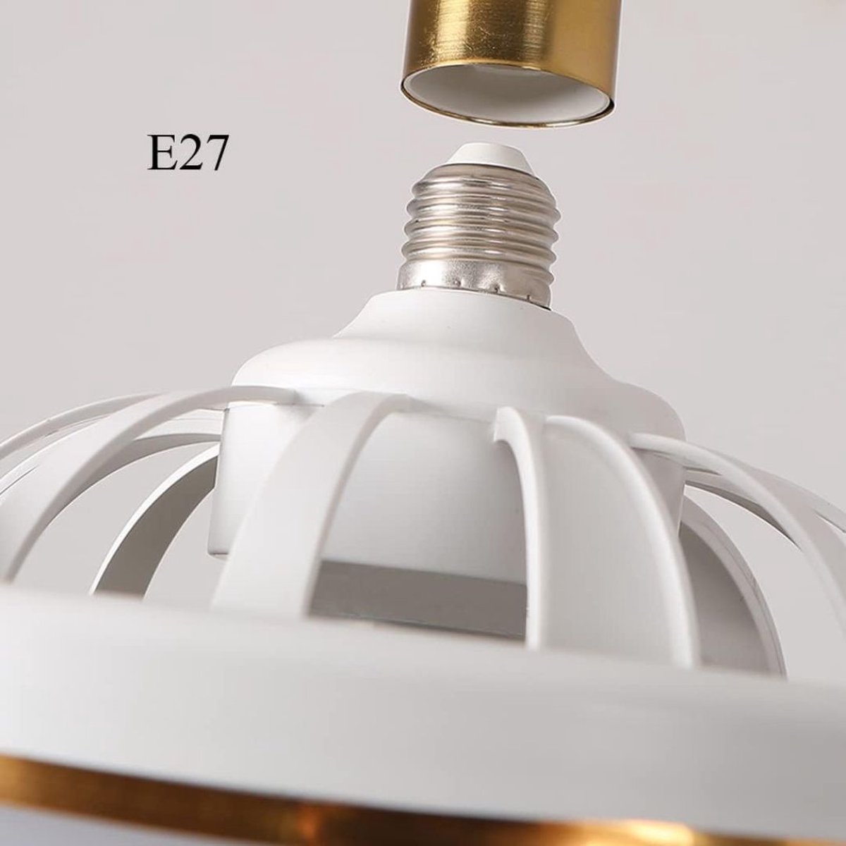 Plafondventilator Met Verlichting - Smart Lamp Met Afstandsbediening – Plafonniere Keuken Lamp Met 3 Ventilatiesnelheden & Dimbare Kleuren - Woonkamerlamp – Plafond Ventilator Lamp Met Hoekinstelling thumbnail 2